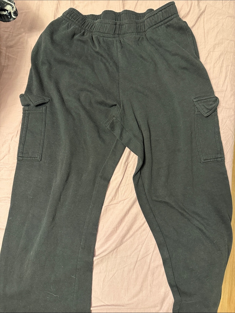 Pink Republic Black Elastic Waist Cargo Joggers